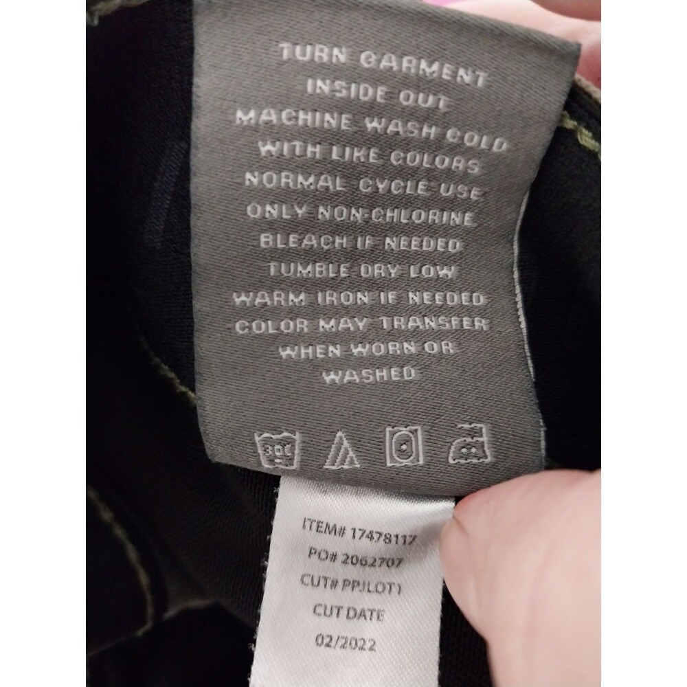 Torrid Bombshell Skinny Crop Pants 24 Plus Size Olive Green Stretch Twill Crop - Picture 6 of 8